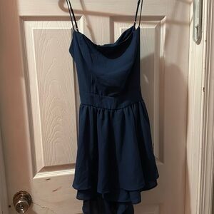Navy blue Lucy in the sky romper